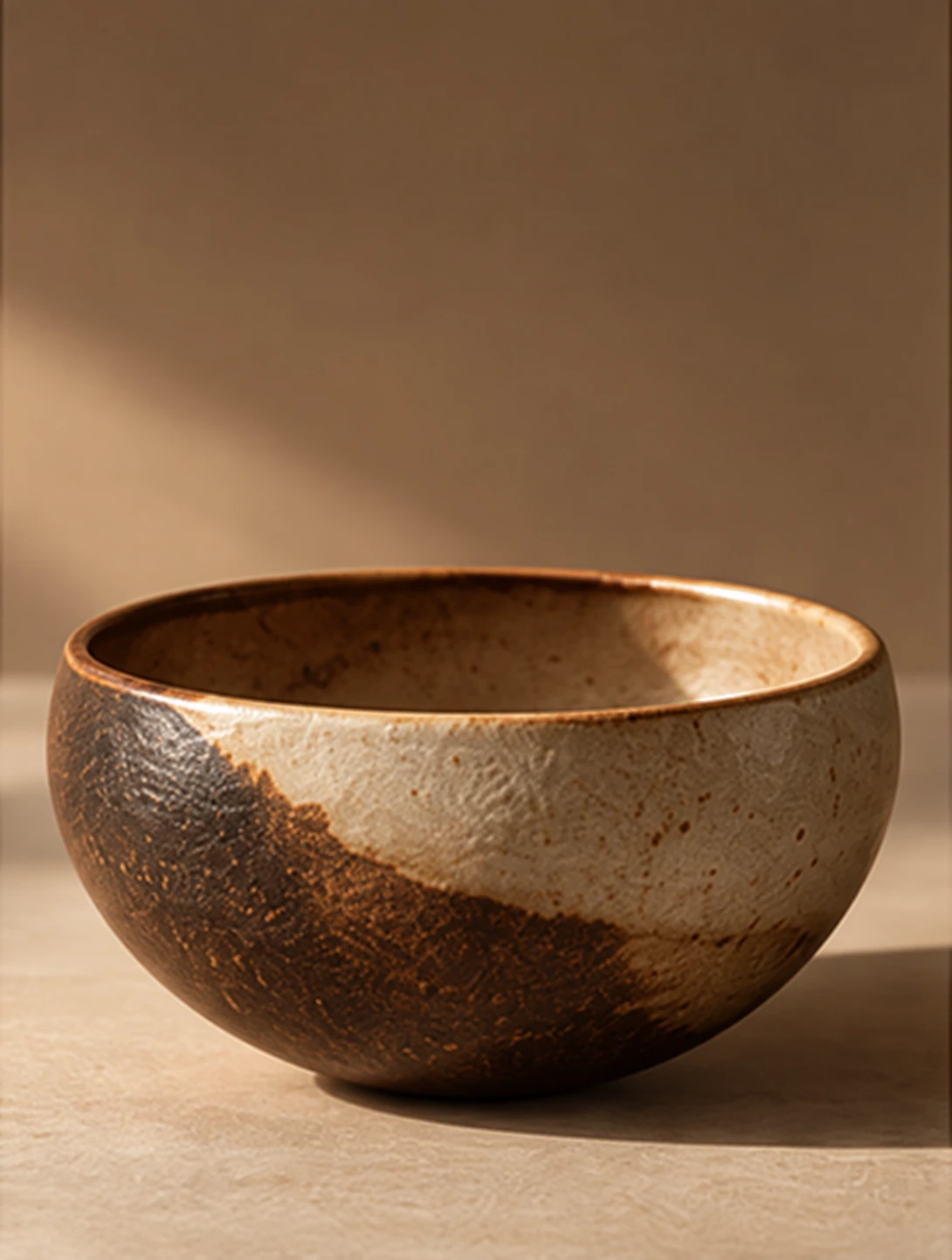 Rounded ceramic bowl